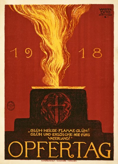 Opfertag, 1918, uitgegeven in München, 1918 door Walter Ditz